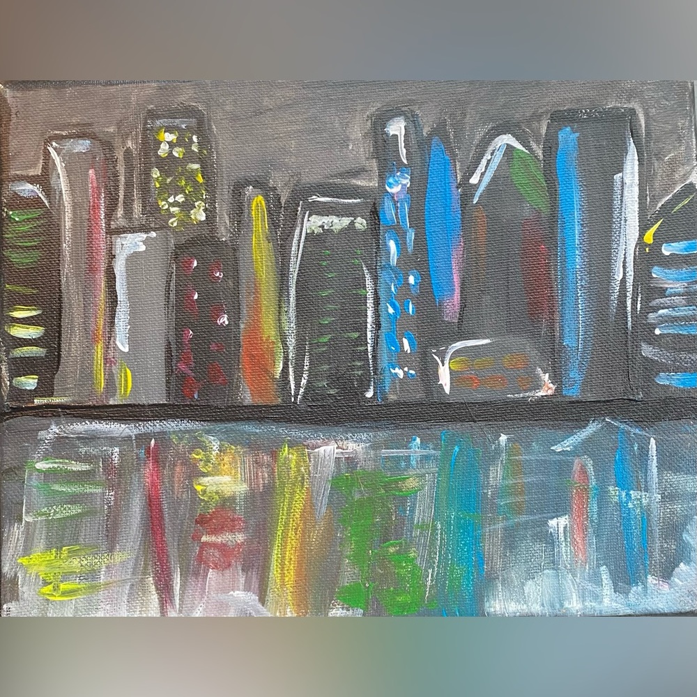 abstract city painting 🌆❤️🌍